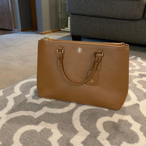 tory burch robinson double zip tote